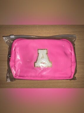 Hot Pink Fanny Pack with White & Gold 'A' Patch